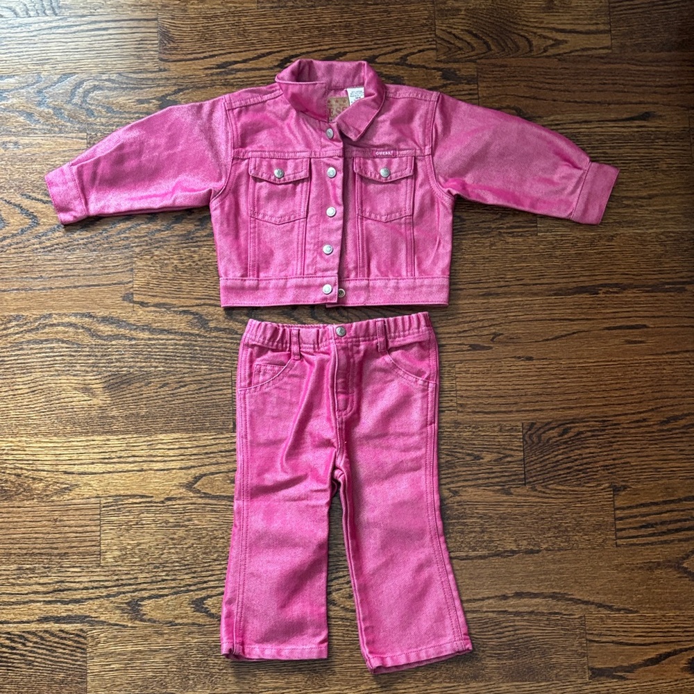 GUESS Kids Pink Denim Outfit